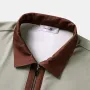 ChArmkpR Mens Ethnic Floral Print Patchwork Half Zip Short Sleeve Golf Shirts