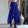 INCERUN Mens Dadadeiladu Lliw Solet Haenog Pant Ffasiwn Trowsus Gwasg Elastig Cyfforddus ar gyfer Dynion