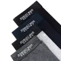 Conjunto de 4 calzoncillos bóxer largos de algodón para hombre, cómodos y antidesgaste, con dobladillo antivuelco y cintura media.