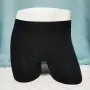 Men's 3-Pack Cotton Boxer Briefs with Comfortable Flex Waistband Breathable Solid Color Panties Boxershorts Comfy Open Front Crotch Underwear Male Sports Underpants Shorts