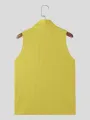 INCERUN Mens Solid Color Design Crossover V-neck Soft Tanks