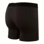 3pcs Men's Black Boxer Briefs Breathable Comfy Boxer Trunks, Elastic Sports Shorts, Men's Casual Underwear For Daily Wear S-XL