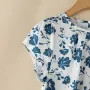 ZANZEA Womens Floral Print Ruffled Open Round Neck Design Short Sleeve Shirts