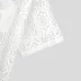 INCERUN Men Shirts Patchwork Lace Floral Lapel White Shirt Summer Daily Cool Short Sleeve Men's White Top