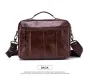 BULLCAPTAIN Äkta Läder Herr Axelväska Business Crossbody Väska Herrportfölj Messengerväska Herrväskor Casual Handväskor Vintage Flap Clutch Plånbok Tote