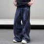 INCERUN Mens Leopard Print Daily Pant Side Zipper Design Fashion Loose Fit Long Trousers for Men Large Size S-5XL