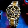CURREN Men Multifunction Waterproof Luminous Hands Quartz Watch Chronograph Date Stainless Steel Business Casual Wristwatch