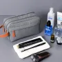 Men's Portable Travel Toiletry Bag Large Capacity Double Layered Storage Cosmetic Organizer for Gym Sports Use