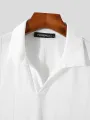 INCERUN Mens Lapel Shirts Striped Slim Casual Basic Design Short Sleeve Summer T-Shirt