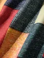Mens Color Block Patchwork Drawstring Waist Straight Pants