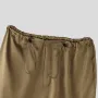 INCERUN - Pantalón casual de satén fruncido para hombre, color liso, holgado, recto