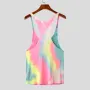 INCERUN Mens Tank Top Fashion Tie-dye Tanks Loose Fit Sport Gym Vests Summer Daily Sleeveless Undershirt Male