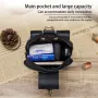 BULLCAPTAIN Men's Genuine Leather Waist Bag Casual Fashion Small Business Bag Multifunctional 7-inch Mobile Phone Bag