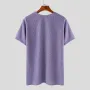 INCERUN Mens Textured Crew Neck Short Sleeve T-Shirt Fashion Solid Color Comfortable Top Male S 5XL