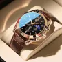 POEDAGAR Men Watches Waterproof Luminous Calendar Quartz Watch Stainless Steel Leather Watch Fashion Luxury Business Wristwatch