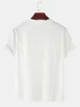 Mens Panda Bamboo Japanese Print Notched Neck Short Sleeve T-Shirts