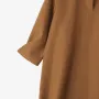 ZANZEA Women's Dresses Turn-Down-Collar 3/4 Sleeve Elegant Office Side Split Plain Maxi Shirt Dress