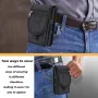 Outdoor Casual Wear-resistant Nylon Waist Bag Portable 3-compartment Layered Phone Bag Men's Belt Loop Pouch Large Capacity Wallet