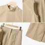ZANZEA Women Vintage Casual Stand Neck Sleeveless Pleated Wide Leg Tops Trousers