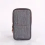 Men's Canvas Mobile Phone Belt Waist Bag Portable Multi-Pocket Fanny Pack Card Holder Wallet