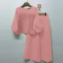 ZANZEA 2pcs Women Loose Fit Long Sleeve Top Long Trousers Casual Solid Color Two Piece Set Plus Size S-5XL