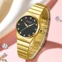 CURREN Women's Simple Rhinestones Quartz Watches Fashion Luminous waterproof Stainless steel Ladies Wristwatches