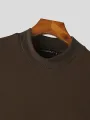 Mens Solid Criw Neck Llawes Byr Crys-T