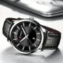 CURREN Simple Business Men Quartz Watch Comfortable Leather Strap Waterproof Auto Date Wristwatch