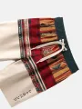 Mens Japanese Geometric Pattern Drawstring Waist Shorts