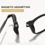 1 Pcs Lightweight Portable Soft Tape Hanging Neck Magnetic Reading Glasses Comfortable HD Anti-blue Light Presbyopia Glasses