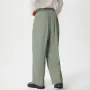 INCERUN Mens Deconstructed Ruched Design Pant Fashion Solid Color Casual Long Trousers with Side Zipper Large Size for Men S-5XL