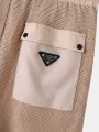 Mens Mesh Flap Pocket Casual Drawstring Waist Shorts