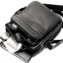 BULLCAPTAIN Genuine Leather Men Shoulder Bags Vintage Small Flap Crossbody Briefcase Handbag Vintage Messenger Bag