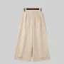 INCERUN Men Trendy Layered Skirt Pants Loose Fit Casual Comfortable Wide Leg Trousers with Side Pockets Plus Size