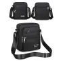 Men's Portable Business Casual Crossbody Bag Multi-compartment Lightweight Waterproof Nylon Shoulder Bag for Travel Daily Use