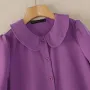 ZANZEA Elegant Style Women Shirt Dress Holiday Casual Raglan Sleeve Sundress Turn-Down Collar Solid Mini Vestidos Dress
