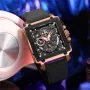 CRRJU Men's Sports Watch, Multifunctional Chronograph Wrist Watch for Business Men, Waterproof Square Male Quartz Watch with a Box, Ideal choice for Men's Gifts