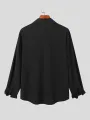Mens Embroidered Fringe Long Sleeve Shirt
