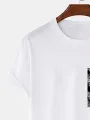 Mens Ethnic Paisley Print Crew Neck Short Sleeve T-Shirts