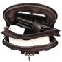Ekphero Men's Genuine Leather Crossbody Bag with Zipper Mobile Phone Shoulder Bag Small Travel Waist Bag Multi-Pockets Male Belt Waist Packs