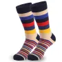 5 Pairs Men's Plus Size Dress Socks Crew Colorful Striped Funny Casual Mid Tube Socks Breathable Elastic Comfortable