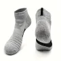 5 Pairs Men's Sports Socks, Towel Basketball Socks, Wicking Sweat Breathable Running Cycling Socks, High Elastic Outdoor Activities Ankle Socks
