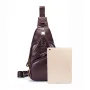 BULLCAPTAIN Men Multi-Pocket Leather Chest Bag Casual Sports Multifunctional Large Capacity Crossbody Shoulder Bag
