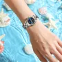 POEDAGAR Women Luxury Watch Luminous Waterproof Quartz Watch Analog Calendar Business Wrist Watch Date Watch Stainless Steel Ladies Wristwatch