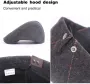 Collrown Men Beret Cap Adjustable Cotton Flat Cap Retro Duck Tongue Cap Warm Forward Cap Driving Hat Newsboy Hats