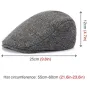 Collrown Men Beret Cap Adjustable Cotton Flat Cap Retro Duck Tongue Cap Warm Forward Cap Driving Hat Newsboy Hats