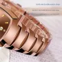 AIYISHI Luxury Men's Square Quartz Watch Steel Strap Casual Business Wristwatch Waterproof Luminous Date Design Comfortable Stylish