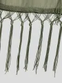 Mens Fringe Hem Half Sleeve Cardigan