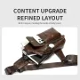 BULLCAPTAIN 8-inch Genuine Leather Chest Bag Retro Large Capacity Mens Crossbody Bag Fashion Shoulder Bag
