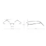 Vintage Round Rimless Reading Glasses UV protection Anti-blue light Presbyopia Eyeglasses with Case